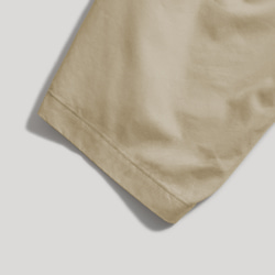 丈が選べる ユニセックスのイージーワイドパンツ ベージュ  フリーサイズ 綿テンセルチノクロス 9枚目の画像