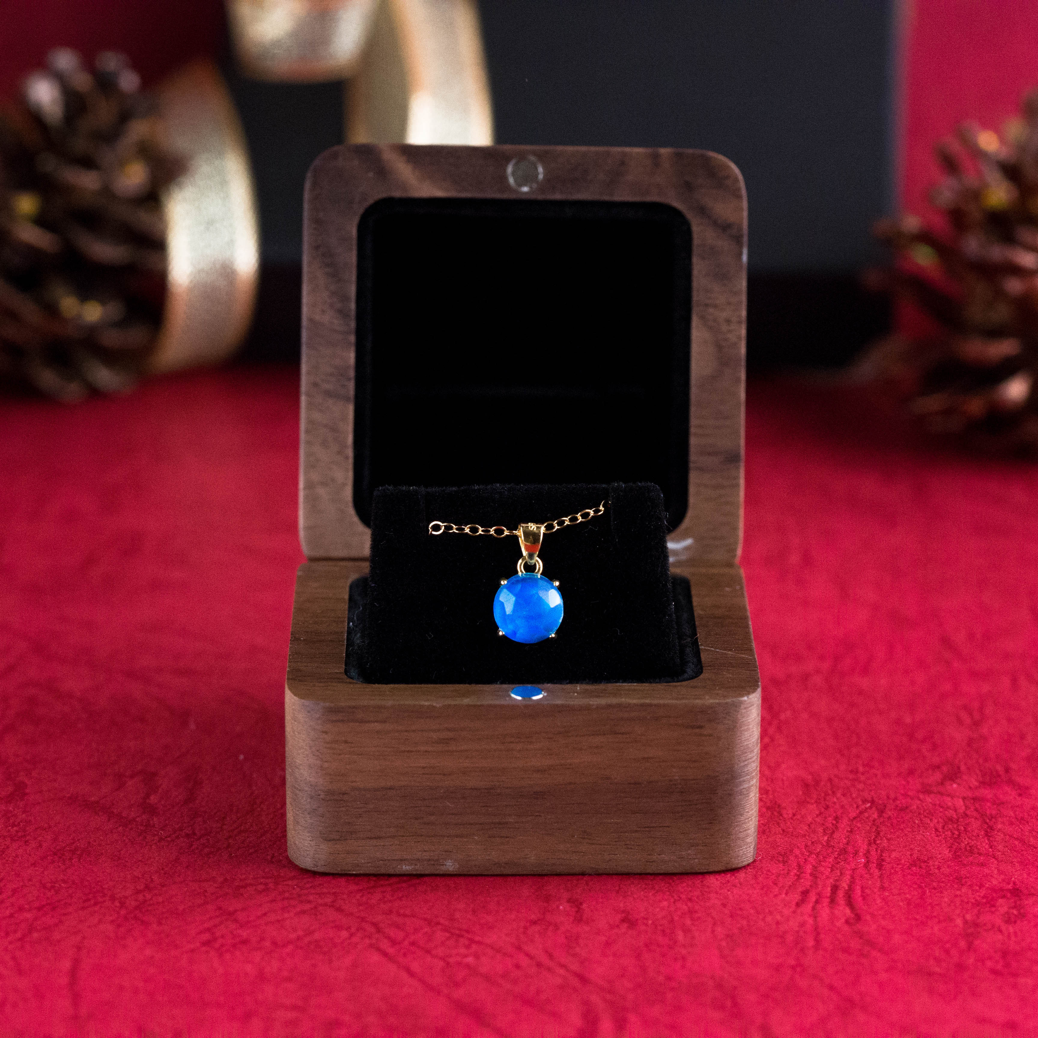 早割♡宝石質オパール《シリウス》10月誕生石★木製ジュエリーボックス入りペンダント☆幸せチューニング付♡