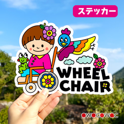 WHEEL CHAIR♡カーサイン//ステッカー// 1枚目の画像