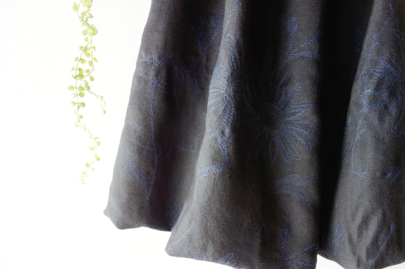 ウールガーゼ【バルーンスカート】刺繍　仕事　デザインスカート　 9枚目の画像