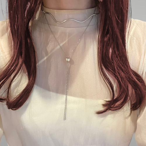 silver ball tie choker_シルバー ボール タイ チョーカー