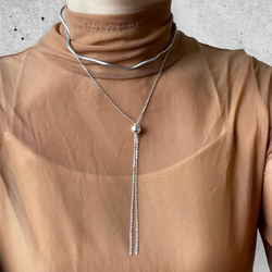 Eliou ネックレス チョーカー ペンダント シルバー ラップ ラウンドチョーカーネックレス ネックカフ シルバー silver925