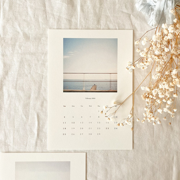 《4月はじまり》2024年カレンダー☆Untitled Days ③ 【A5/ポストカードサイズ】 1枚目の画像