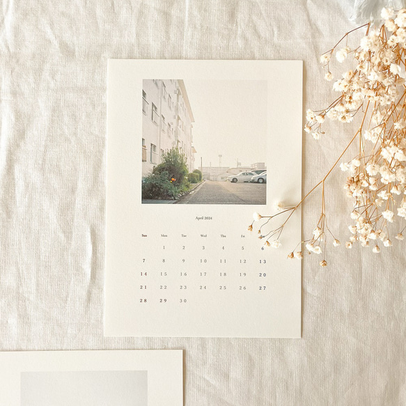 《4月はじまり》2024年カレンダー☆Untitled Days ④ 【A5/ポストカードサイズ】 1枚目の画像