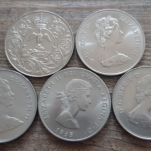 10枚 英国 イギリス 1981年ブリティッシュ クラウン コイン 5シリング