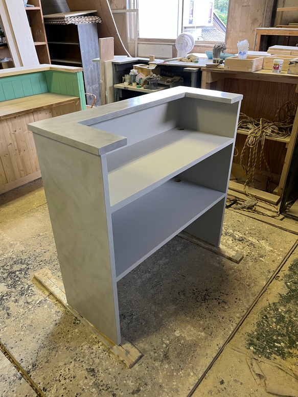 石っぽい　レジカウンター　受付カウンター　レジ台 7枚目の画像