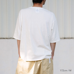 オーバーサイズのポケットTシャツ オフ S/M/L/XL 17/1天竺 3枚目の画像