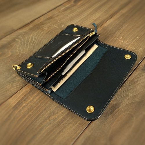 トラッカーウォレット ディープブルー 長財布 RoughWellDesign トラッカーウォレット ディープブルー 長財布 RoughWellDesign