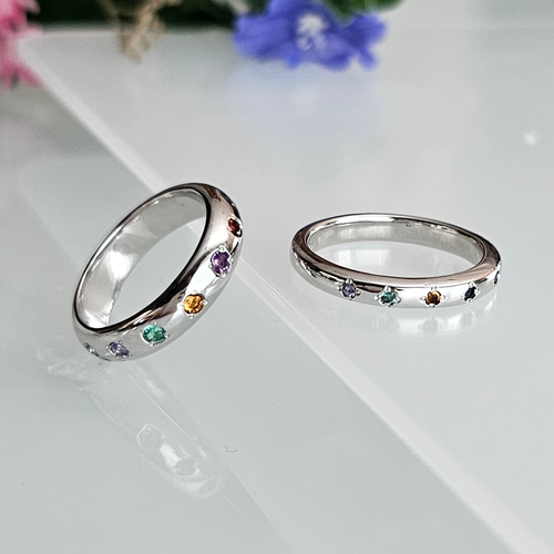 特別価格）誕生石選べるアミュレットリング、お守り、推しリング