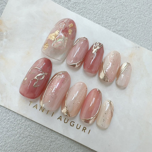 結婚式 ブライダル ネイルチップ ピンク色 ウェディング 花嫁