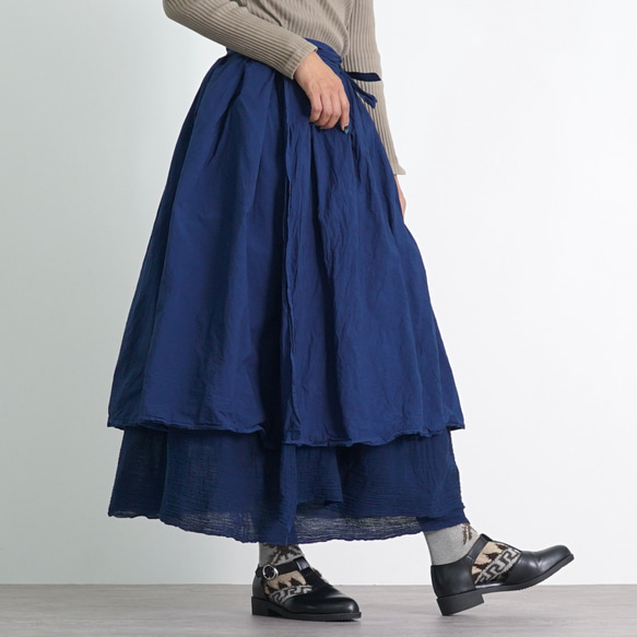 袴裙/海軍藍/三河紡織 第7張的照片