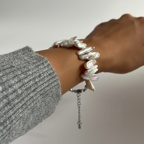 agete バロックパール バングル agete バロックパール バングル シルバーバングル｜ブレスレット