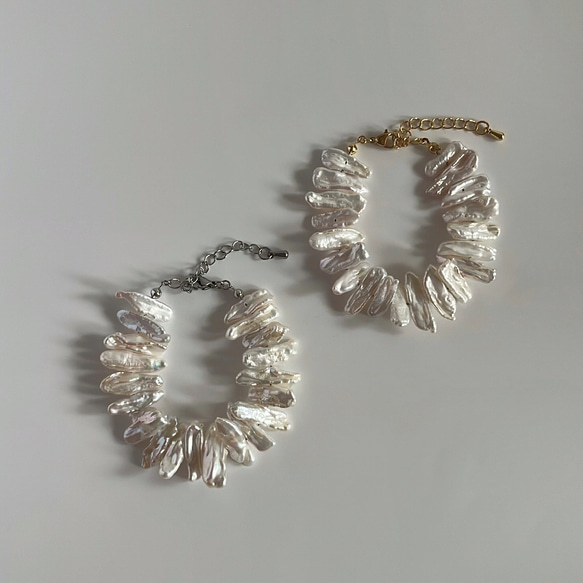 バロックパールブレスレット ＊ バロックパール / バングル