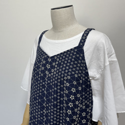 着物リメイク 梅柄のキャミソールワンピース フリーサイズ 3枚目の画像