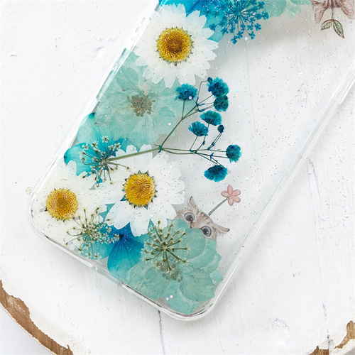 猫好きさん！可愛くてお洒落な押し花ケース！ iPhoneケース 手帳型 