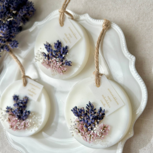 北海道産 ラベンダーのアロマワックスサシェ 無料ラッピング サシェ