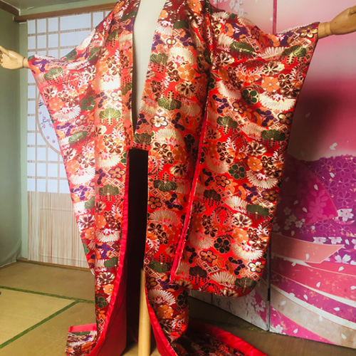 ピンク 言い表さ 打掛 着物 オーバードレス レース羽織 ウエディング  