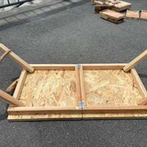 アウトレット】絶対にかぶらない、オルテガ柄フォールディングテーブル