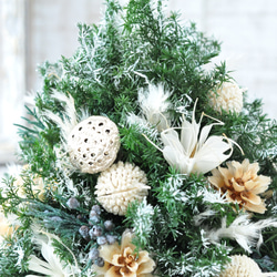 ✽5日以内発送✽シックなホワイトクリスマス✽【～Xmas tree pure white～】 10枚目の画像