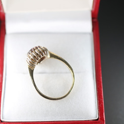ゴールド 英国 1989年 ビンテージ アメジスト アメシスト ダイアモンド 指輪 リング 375 レディース J145 4枚目の画像
