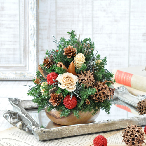 ✽森のクリスマス✽【～Xmas tree natural color～】 プリザーブド