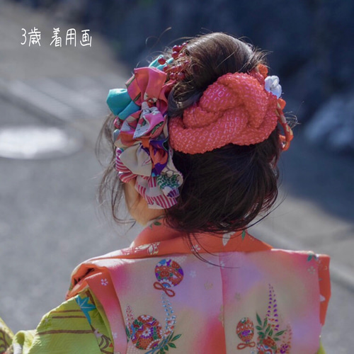 七五三髪飾り | 3歳髪飾り・7歳髪飾り | アンティーク着物生地