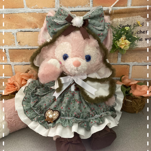 リーナベルSサイズ☆クリーム花柄 和着物ドレス6点コスチューム