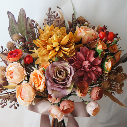 autumn wedding 【ブーケ・秋・結婚式・オレンジブーケ・前撮り