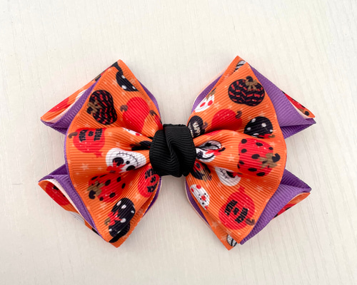 T-529】クリスマスカラーヘアリボン キッズリボン ヘアゴム