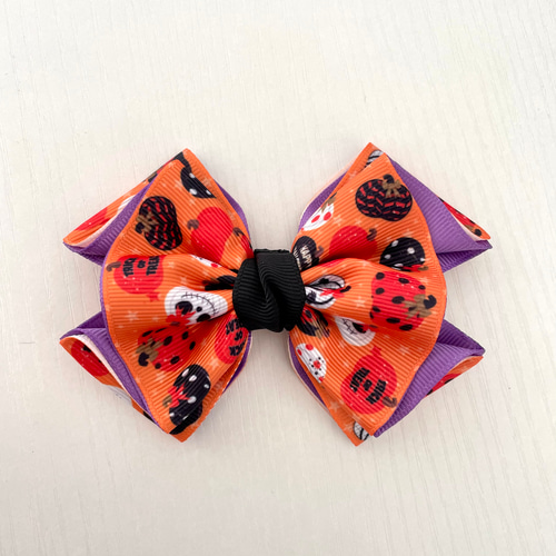 K-17】ハロウィンヘアリボン キッズリボン ハンドメイドリボン