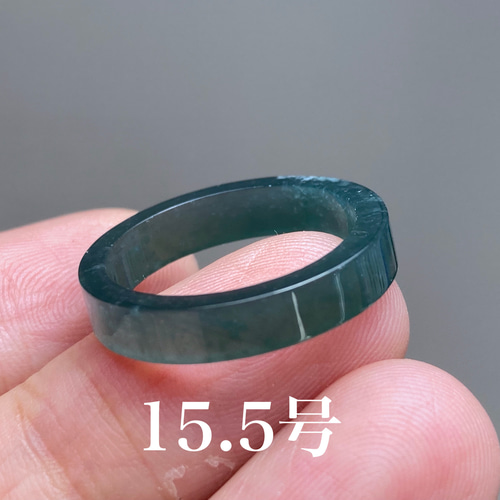 L23-121 氷糯種 青色 15.5号 天然 グアテマラ産 A貨 本翡翠 