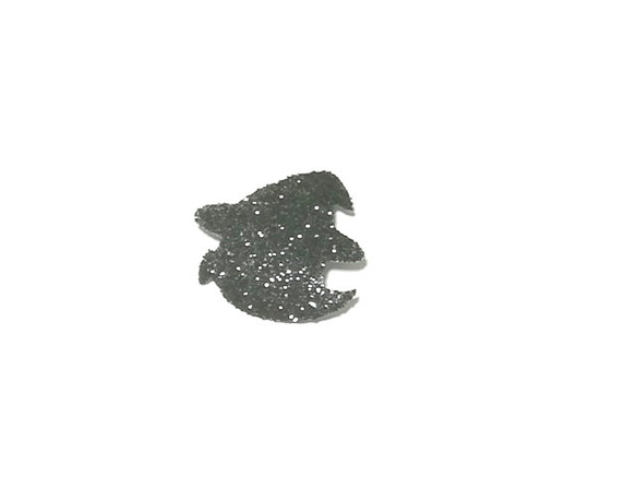 オーダーキラキラワッペンハロウィンシルエット帽子おばけゴースト2cm×2cm/ラメグリッター希望カラー/アイロンシール 1枚目の画像