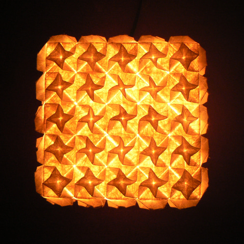 和紙の手作りランプシェード 美濃和紙使用 [折] 8-1 どこにもない癒し