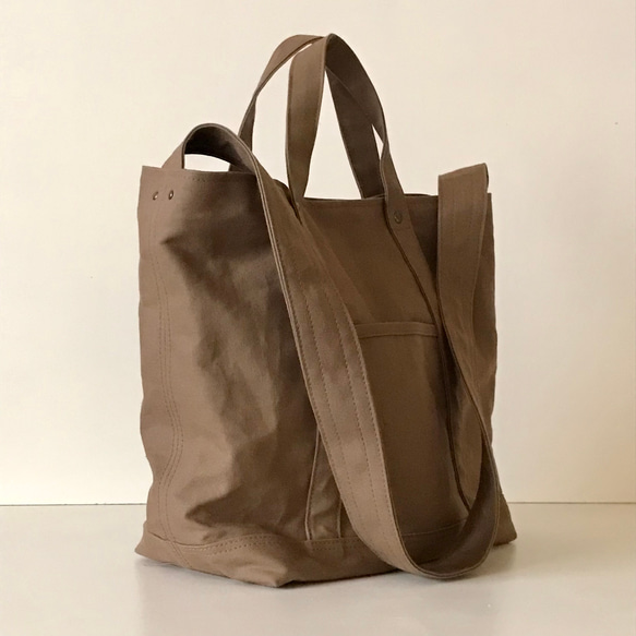 365TOTE - 2WAY (11号帆布/茶） 2枚目の画像