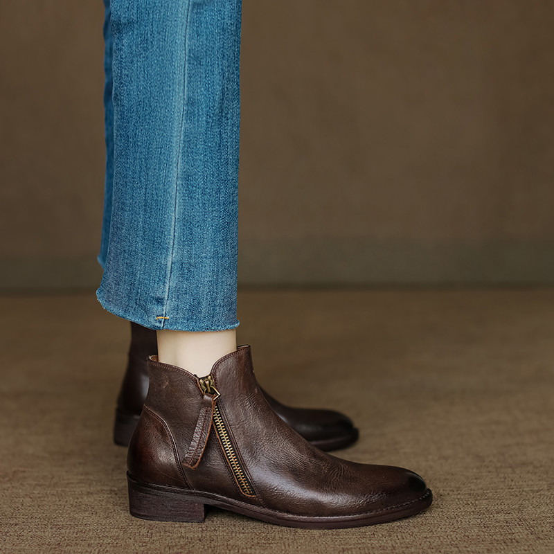 幅広甲高 3E 幅広 外反母趾 本革 革靴 ドレス 天然牛革 ショット 履きやすい チェルシーブーツ 秋冬 フォーマル