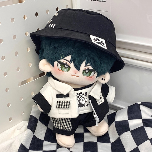 20cmぬいぐるみ 着せ替えぬいぐるみ 格好いい 緑髪緑目の少年 耳付き