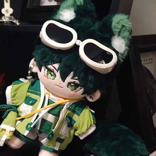 20cmぬいぐるみ 着せ替えぬいぐるみ 格好いい 緑髪緑目の少年 耳付き