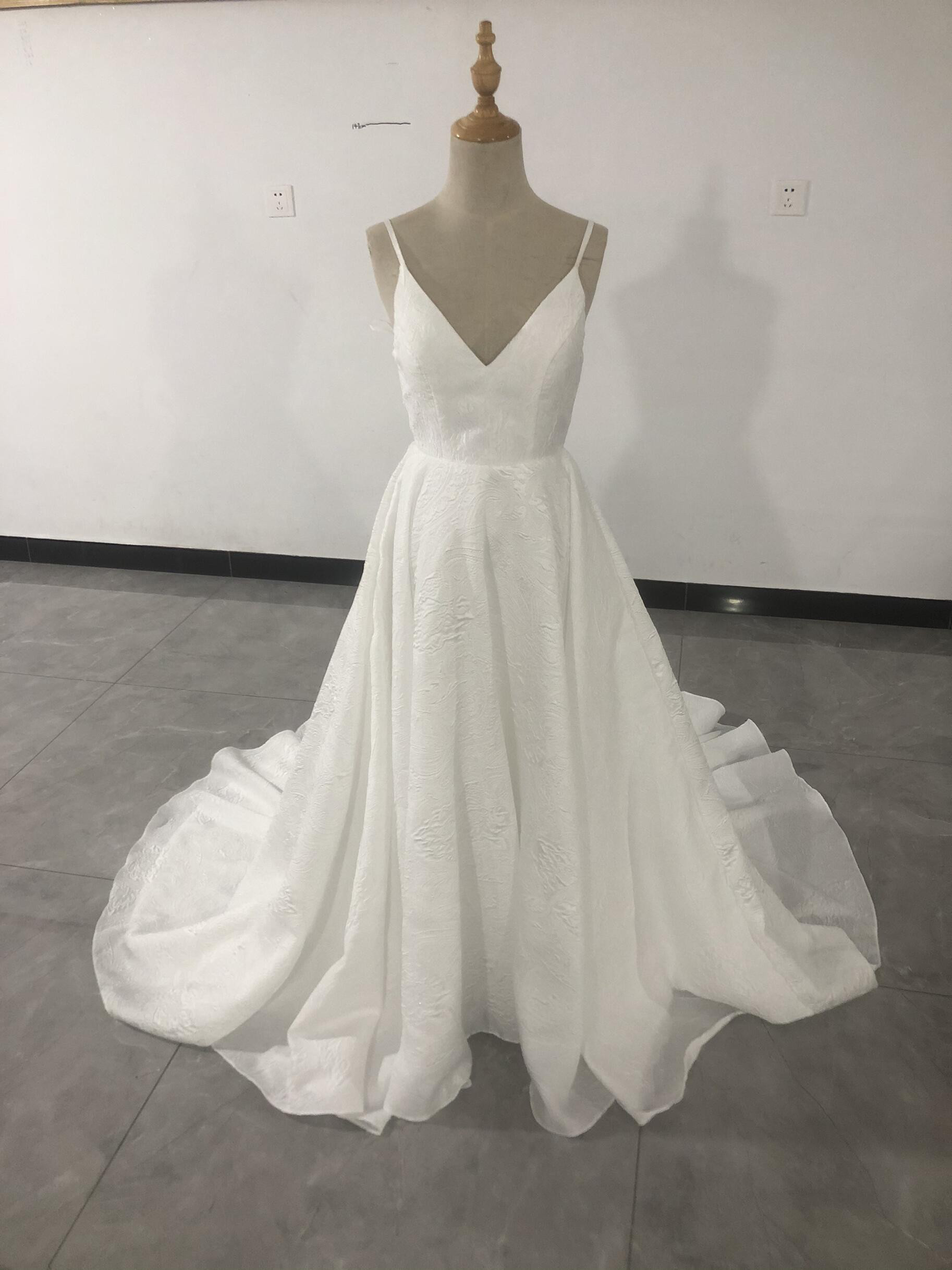 エレガント Vネック パーティードレス トレーン キャミソール  披露宴/結婚式