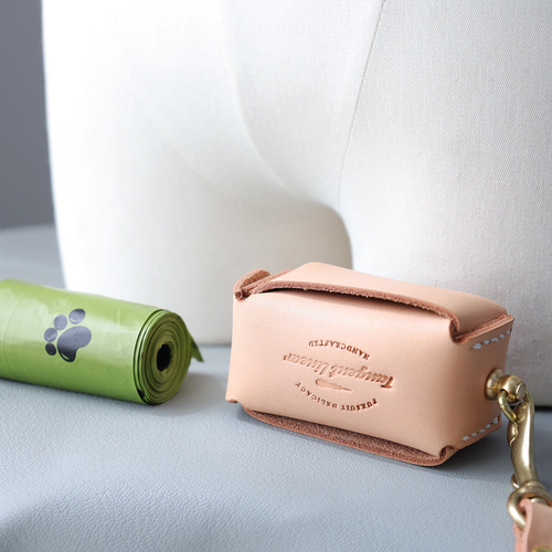 携帯用ゴミ袋ケース ペット用エチケット袋ポーチ 本革ゴミ袋ホルダー  