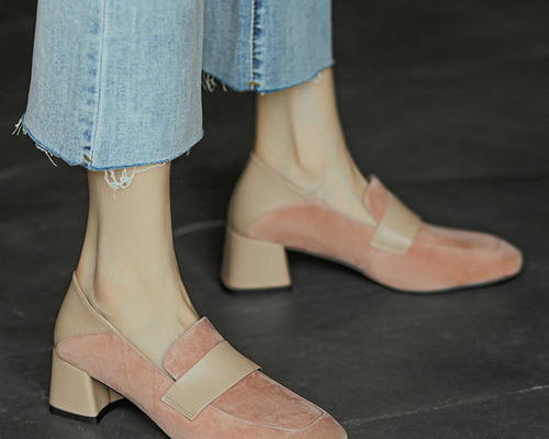 切り替え パンプス ローヒール ヒール 痛くない レザー 靴 シューズ