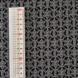 花柄と六角形模様のウール混レース生地【ｵﾌ白】、【ｸﾞﾚｰ】幅110cm×長さ30cm　D/#LB42144NCW 4枚目の画像