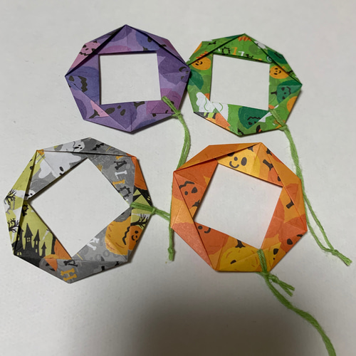 折り紙ハロウィン柄ミニリース その他雑貨 COCO 通販 16611136｜Creema