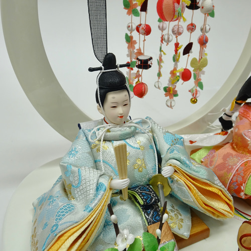 古い大きめのお雛様　親王飾り 今どきのお雛様 柳親王飾り・つきか ひな人形・雛飾り