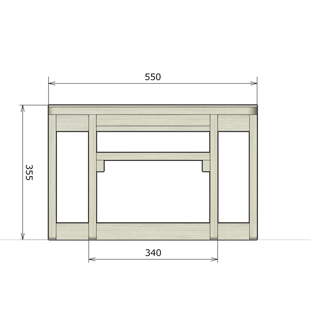 子供机・いすセット ひのき無垢材　無塗装