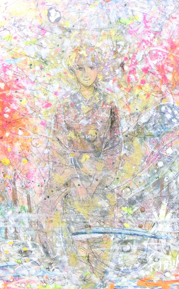 原画「和の心」 額サイズ43×53㎝ パワーアート 2枚目の画像