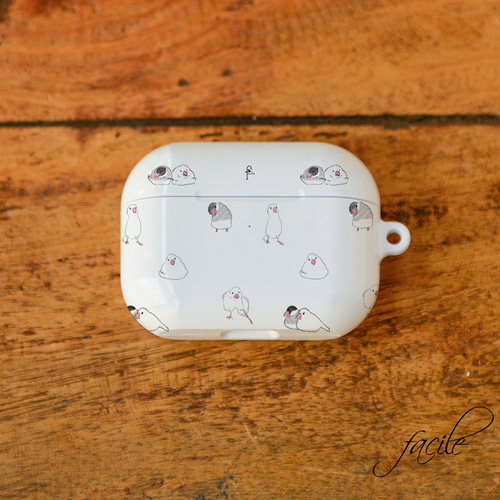 文鳥 AirPodsケース airpods Pro AirPods3 AirPods2 Airpods1＊名入れ