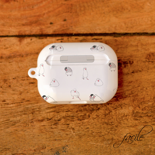 文鳥 AirPodsケース airpods Pro AirPods3 AirPods2 Airpods1＊名入れ