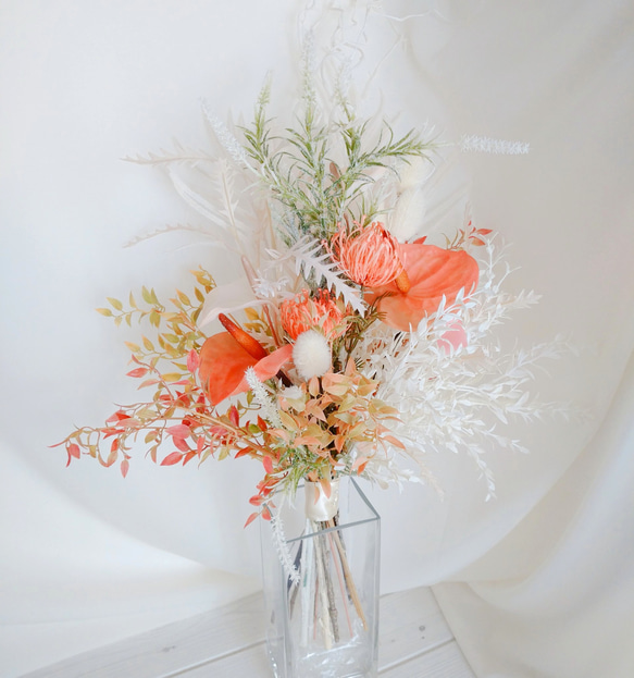 ウェディングブーケ　ブートニア付 ウェディングブーケ（ブートニア付き）B-145 ブーケ himejyon