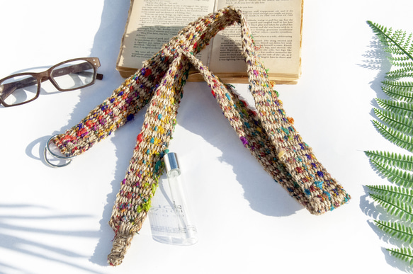 手織りのコットンとリネンのベルト、手織りのベルト - 南米のレインボースターストライプ、手撚りサリーシルク糸、クリスマス交換ギフ 7枚目の画像