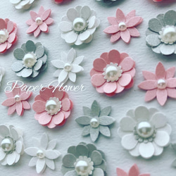 ✿送料無料✿立体お花シール✿クラフトパンチ ペーパーフラワー 色紙